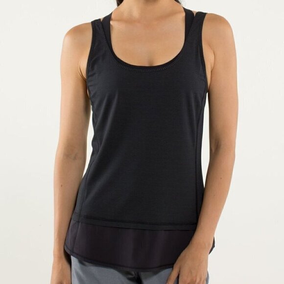 Lululemon Run: Mod Moves Singlet - 4 Black - Picture 1 of 5
